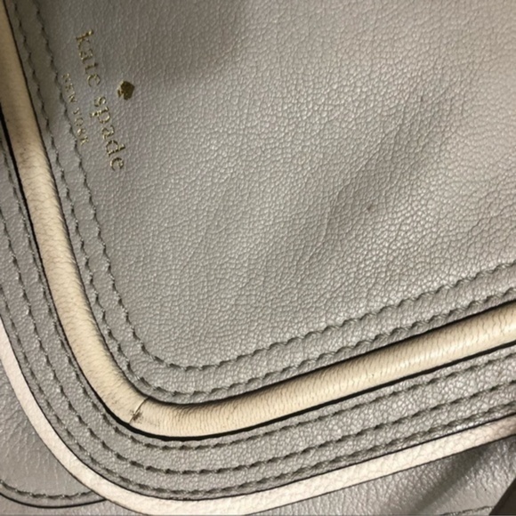 Kate Spade Rianne Pratt Street leather crossbody bag in gray leather - Picture 7 of 12